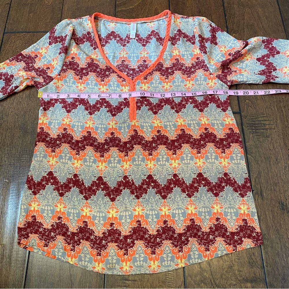 Xhilaration georgette blouse beautiful print - Picture 4 of 11